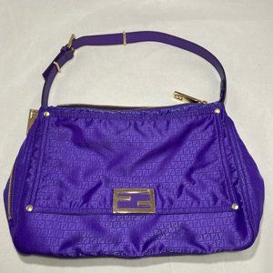 Fendi Purple mama baguette tote bag